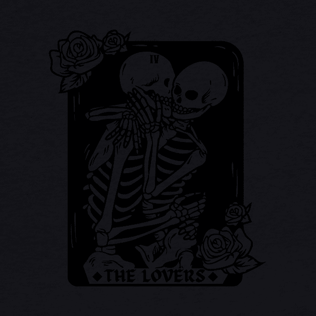 The Lovers Tarot Card Skeletons by soulfulprintss8